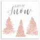Let It Snow Canvas Wall Art, 16"x16"