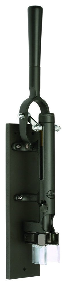 Professional Wall-Mounted Corkscrew with Wood Backing, Black