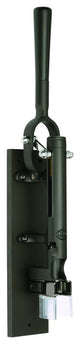 Professional Wall-Mounted Corkscrew with Wood Backing, Black