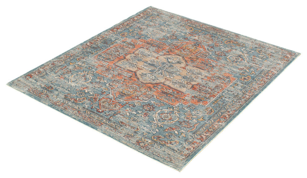 eCarpetGallery Living Room Rug, Blue, 6'7" x 9'10"