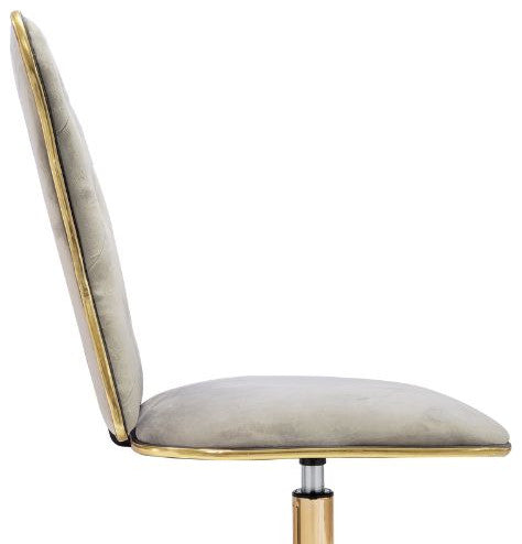 Elise Tufted Vanity Chair, Cool Gray