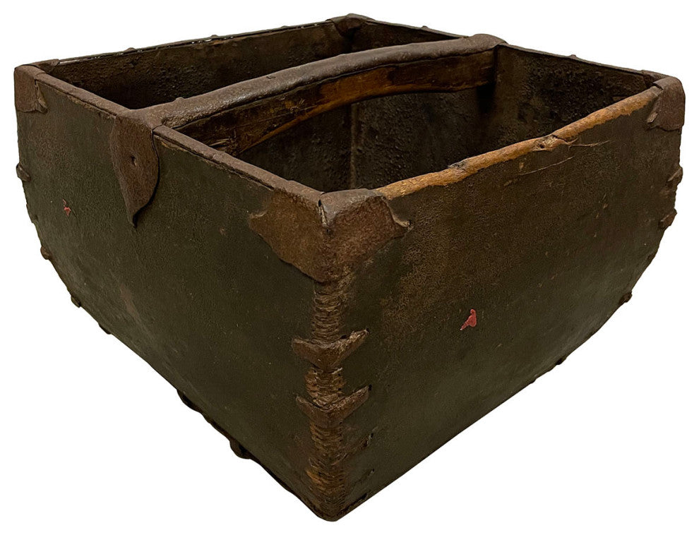 Consigned Antique Chinese Official Wooden Rice Grain Bucket