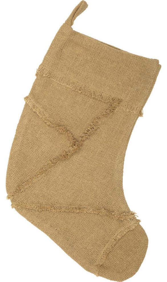 Burlap Natural Reverse Seam Stocking, 11x15