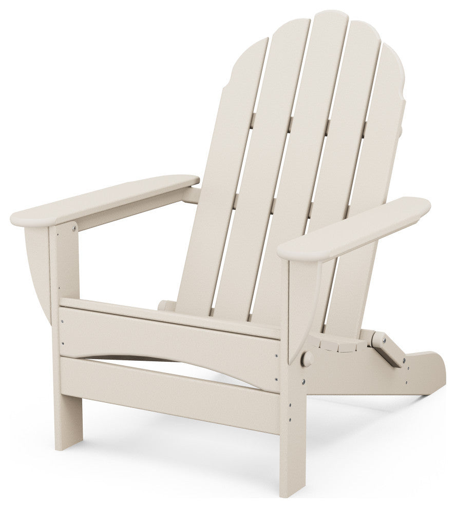 Polywood Classic Oversized Curveback Adirondack, Sand