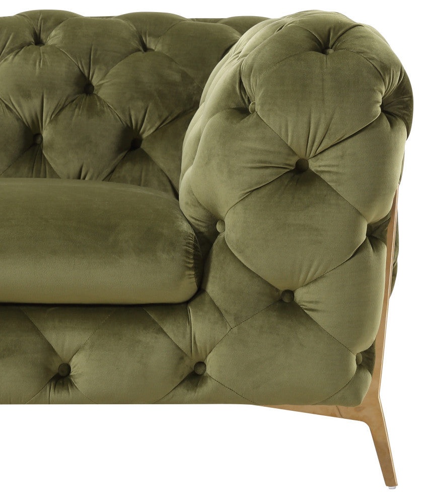 Divani Casa Sheila Modern Green Fabric Chair
