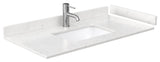 Marlena 42" Black Single Vanity, Cultured Top, Nickel Trim