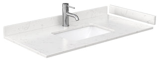 Marlena 42" Black Single Vanity, Cultured Top, Nickel Trim