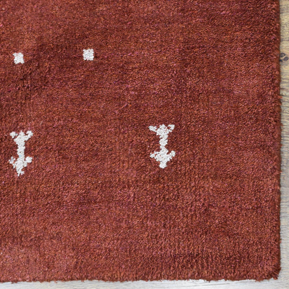 HAND KNOTTED LOOM SILK ECO-FRIENDLY RUGS-9'x12',Rectangle,Light Red,Contemporary