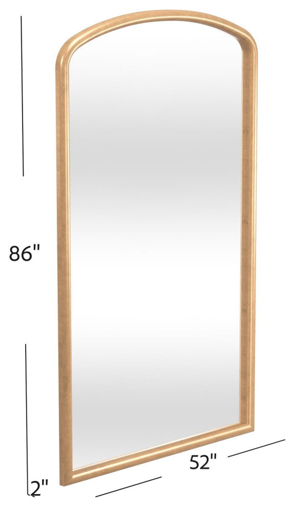 Brookings Floor Mirror - Antique Gold Leaf