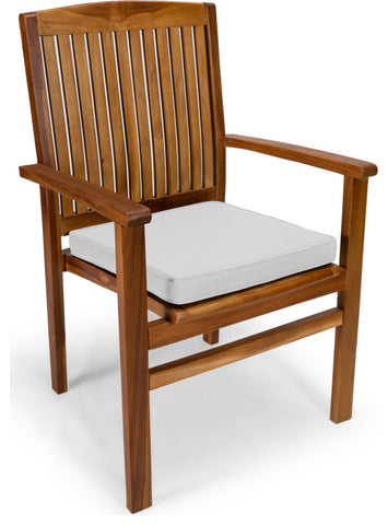5-Piece Butterfly Stacking Chair Set and Cushion, White