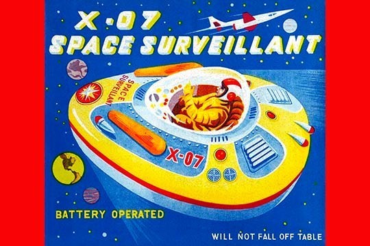 X - 07 Space Surveillant - Gallery Wrapped Canvas Art 28" x 42"
