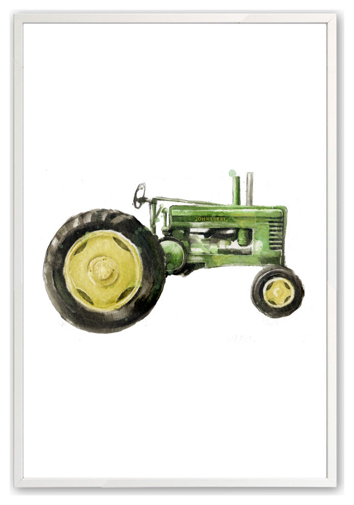 Opaque White 16" x 20" Tractors, Set of 3