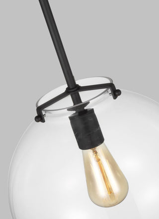 Kate One Light Sphere Pendant, Midnight Black