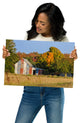 Patriotic Barn in Field Landscape Photo, Rural Unframed Wall Art Print, 12" X 18"