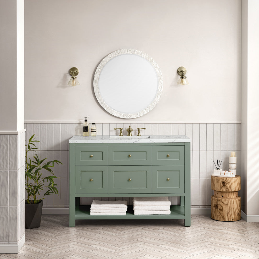 Breckenridge 48" Single Vanity, Smokey Celadon,  Ethereal Noctis Top
