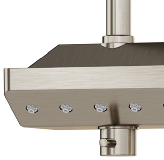 AquaPower 11-in Rain Showerhead Shower System with Pivoting Shower Arm 1.8 GPM, Brushed Nickel