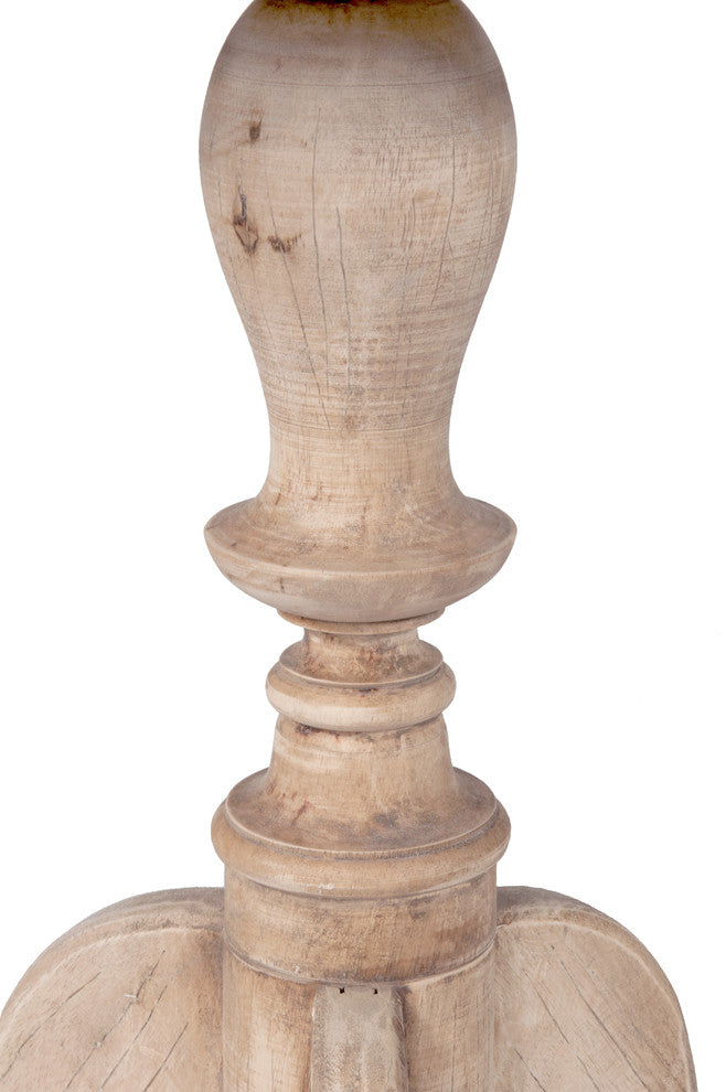 East at Main Blackford Brown Rubberwood Round Accent Table
