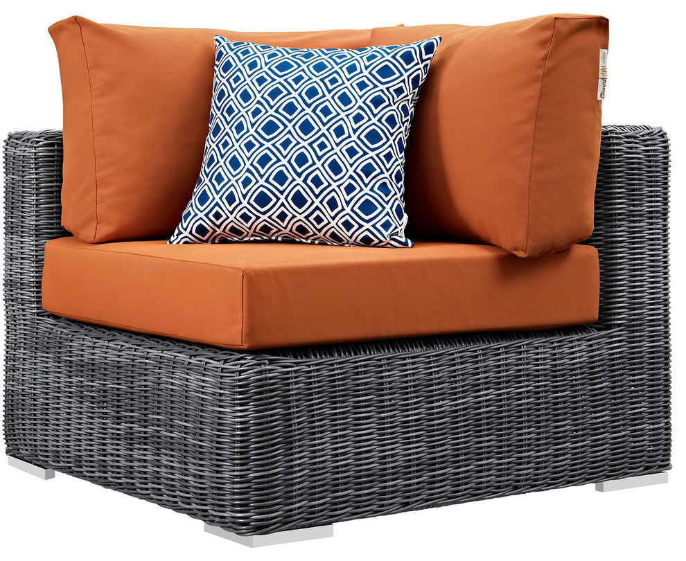 Canvas Tuscan Summon 5-Piece Outdoor Patio Sunbrella Sectional Set