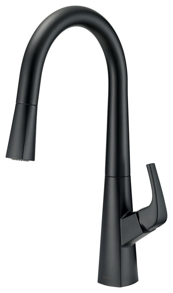 Vaughn Single Handle Pull-Down Kitchen Faucet, Satin Black