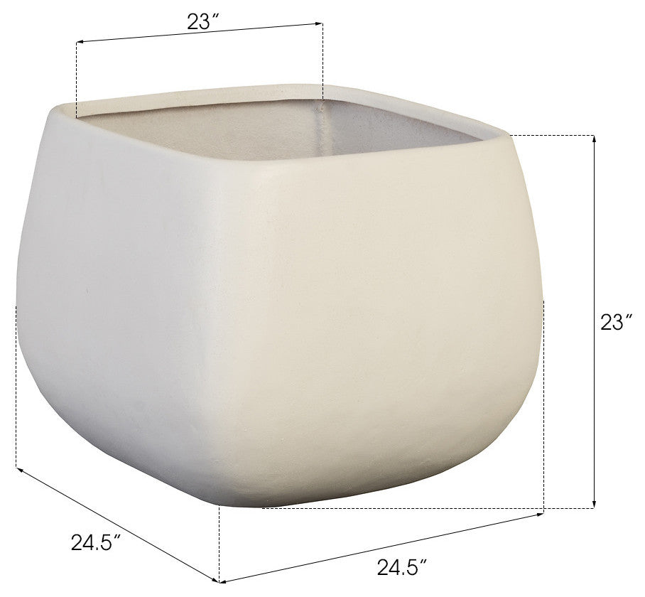 Ampere Planter, White, Large