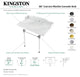 Kingston Brass LMS36MA8 36" Carrara Marble Console Sink, Acrylic Legs