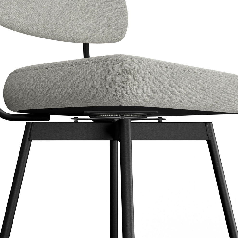 Giselle Swivel Counter Height Stool, Set of 2, Light Gray