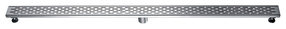 ALFI brand ABLD59C-BSS 59" Brushed Stainless  Linear Shower Drain + Groove Hole
