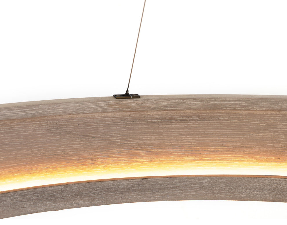 Baum Small Chandelier, Brushed Oak