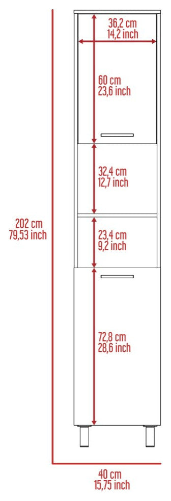 Pantry Cabinet Almada, Kitchen, Black