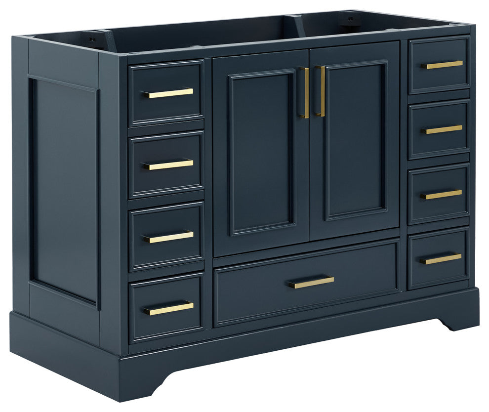 Ariel Stafford 48" Single Sink Bathroom Vanity Base, Midnight Blue