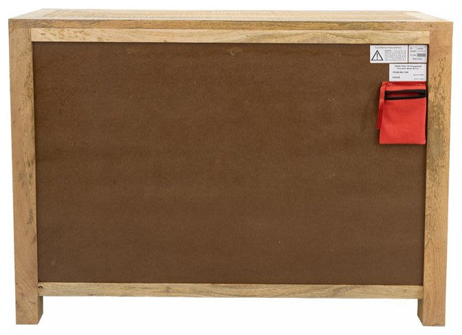 Unique Sideboard, Wood Frame With 12 Cabinets for Ample Storage, Dark Brown