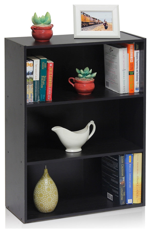 Pasir 3 Tier Open Shelf, Espresso