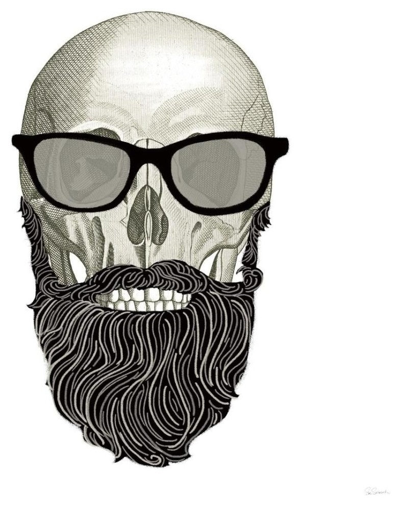 "Hipster Skull I" Digital Paper Print by Sue Schlabach, 32"x32"