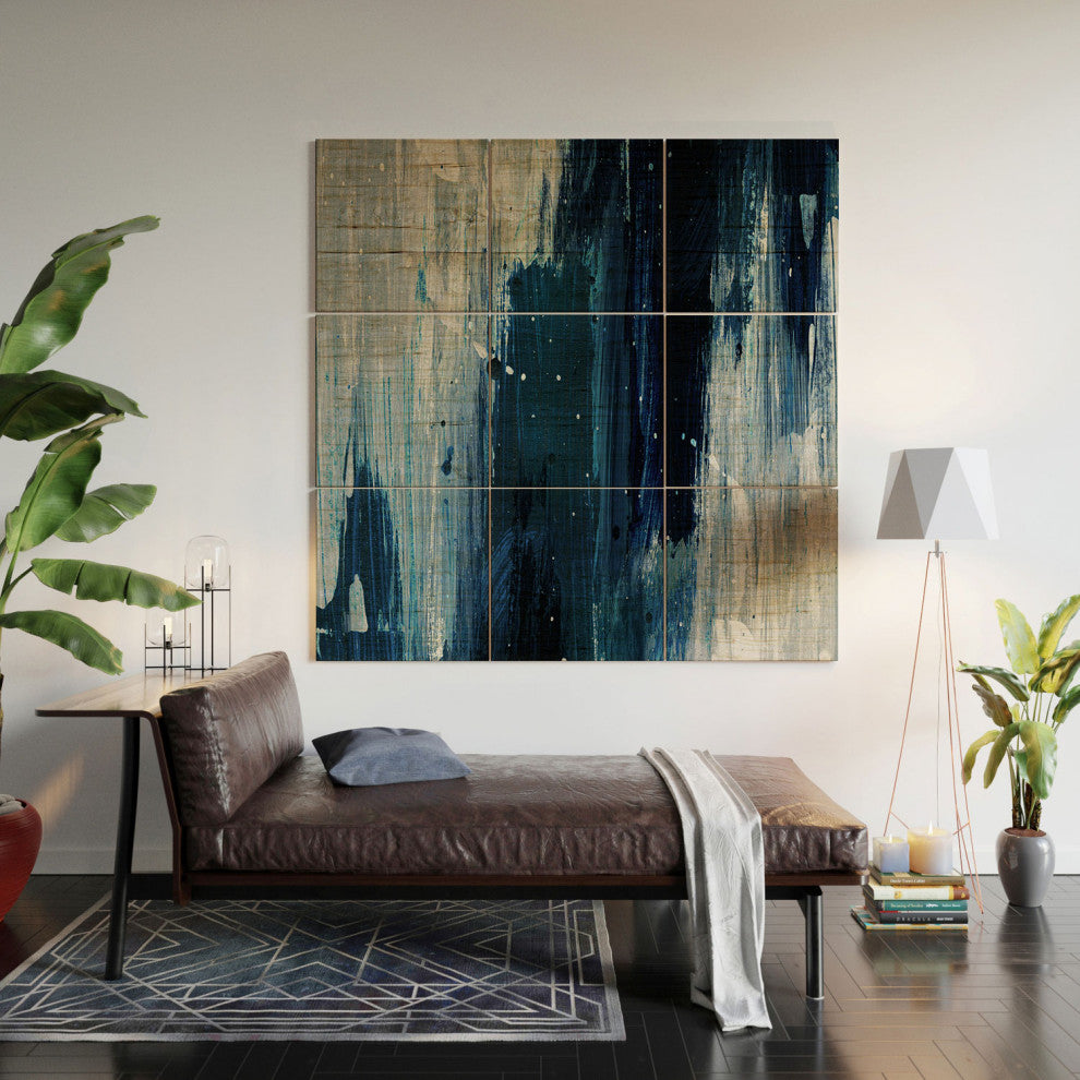 Dan Hobday Art Indigo 2 Wood Wall Mural