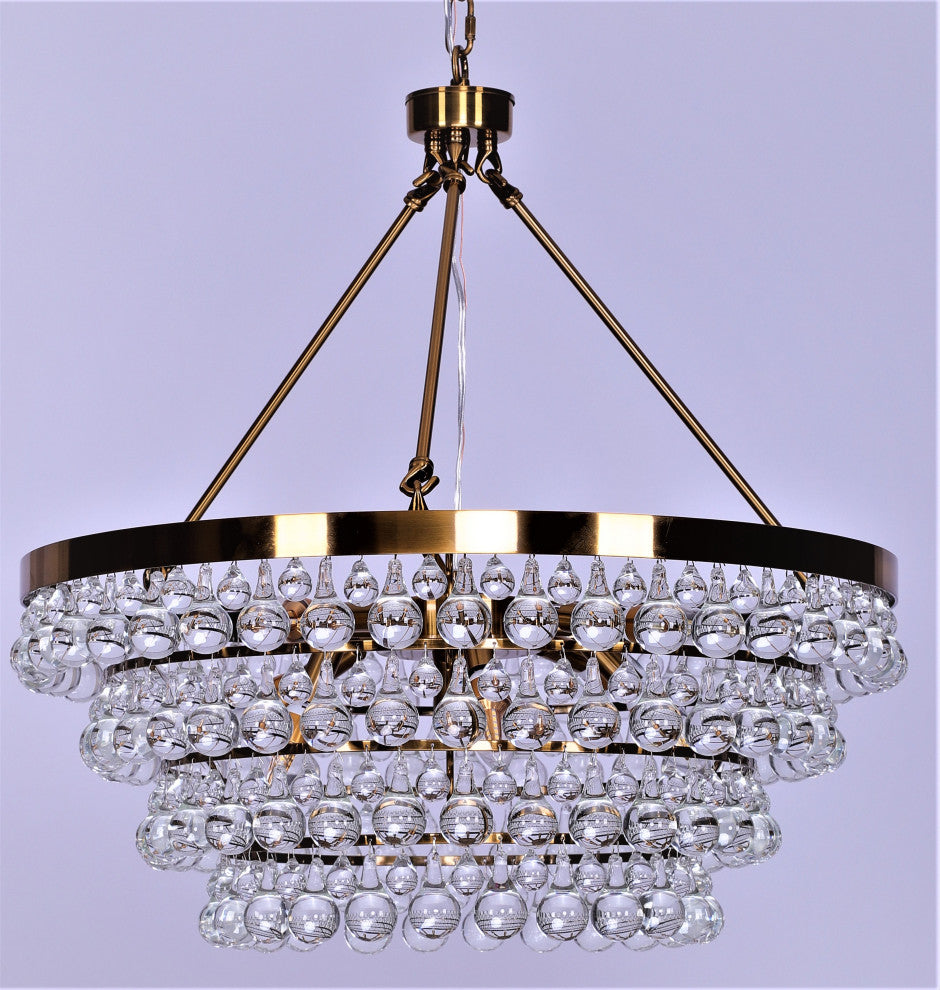 Heidi 8 light Golden 4 Rings Crystal Chandelier K9 AAA