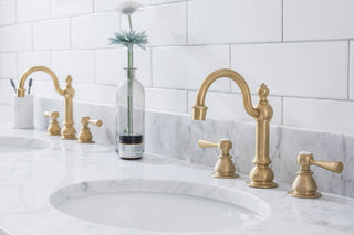 Embassy 72" Wide Double Wash Stand Only, Satin Brass