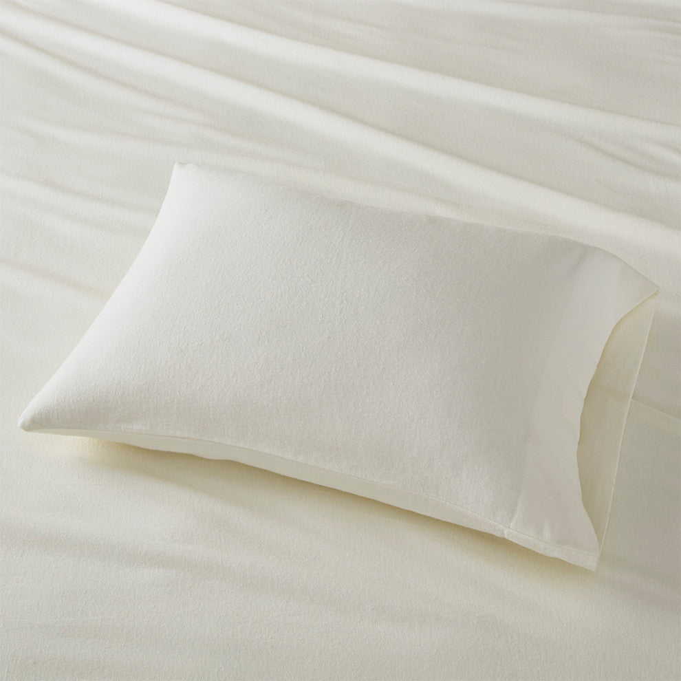 True North by Sleep Philosophy Cotton Flannel Winter Sheet Set, Ivory