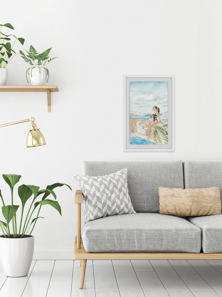 "Thinking of Summer" Framed Painting Print, 20"x30"