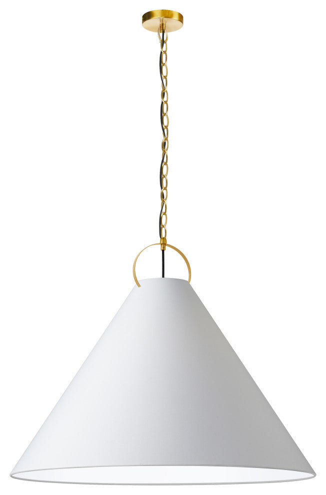Dainolite PCN-321P-AGB-790 1 Light Pendant, Aged Brass