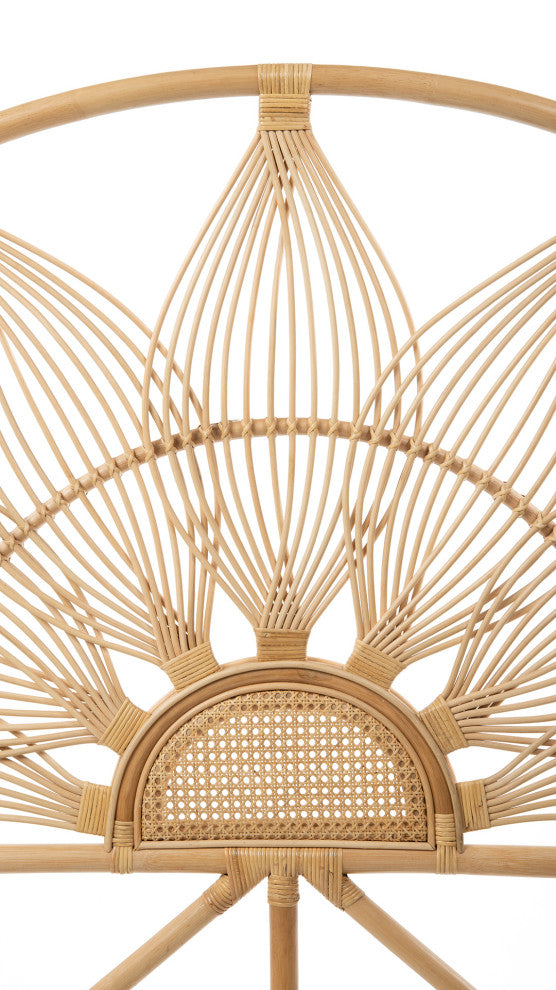 Sunflower Rattan Headboard, Natural, Queen