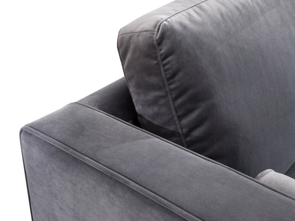 TOV Furniture Como Grey Velvet Sectional RAF