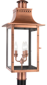Chalmers 3-Light Outdoor Lantern, Aged Copper