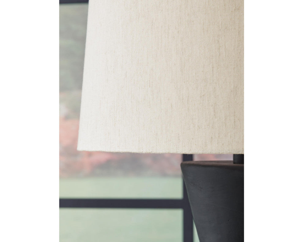 Scarbot Distressed Black Table Lamp, Set of 2