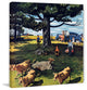 "Shoo the Moos" Painting Print on Canvas by Stevan Dohanos