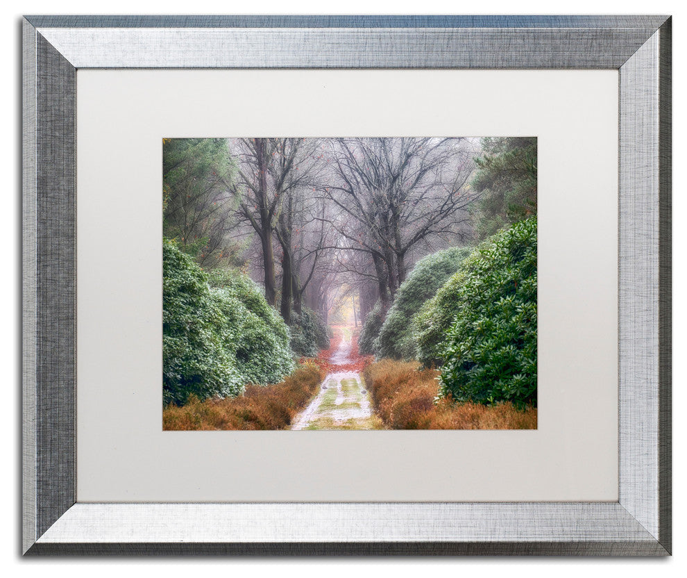 Cora Niele 'Rhododendron Lane' Matted Framed Art