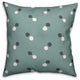 Polka Dots, Blue and White Throw Pillow, 18"x18"