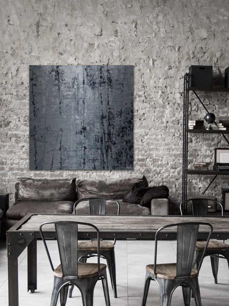 "Forest Shadow II" Painting Print on Brushed Aluminum, 18"x18"