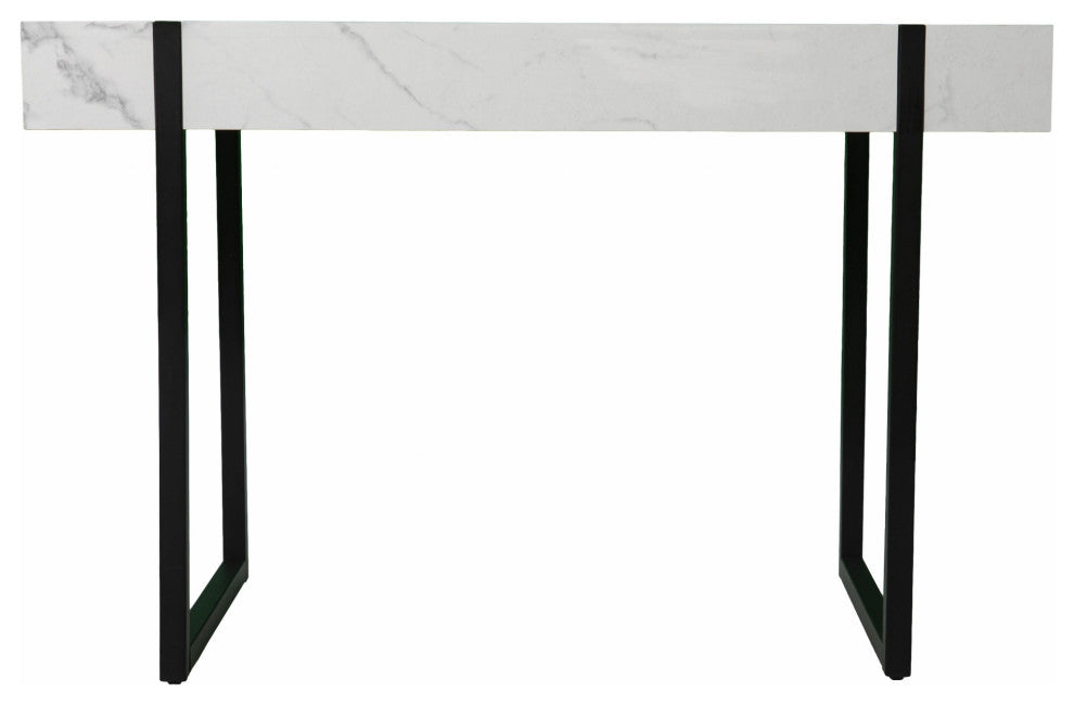 45" White And Black Writing Desk
