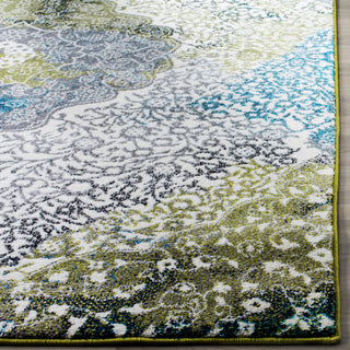 Safavieh Watercolor Collection, WTC672 Rug, Ivory/Peacock Blue, 4'x6'