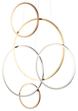 ET2 E20375 Union 5 Light 40"W LED Abstract Chandelier - Multi-Plated